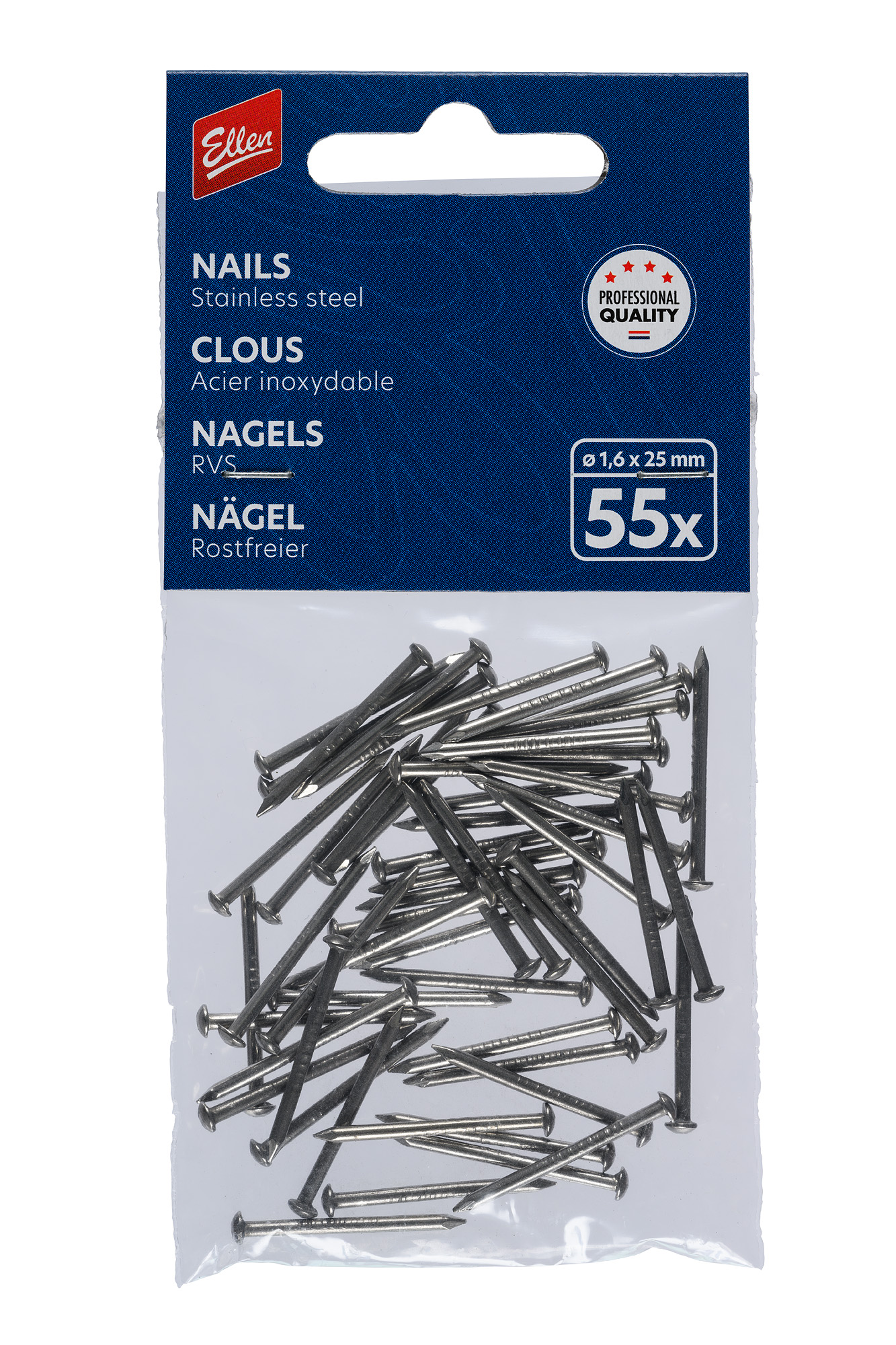 Nieuwe artikelnummers en barcodes schroeven en nagels